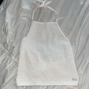 Hollister white crop top size XS